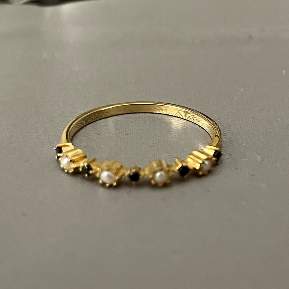 As New- Sterling Silver Natural Gems Signature Ring